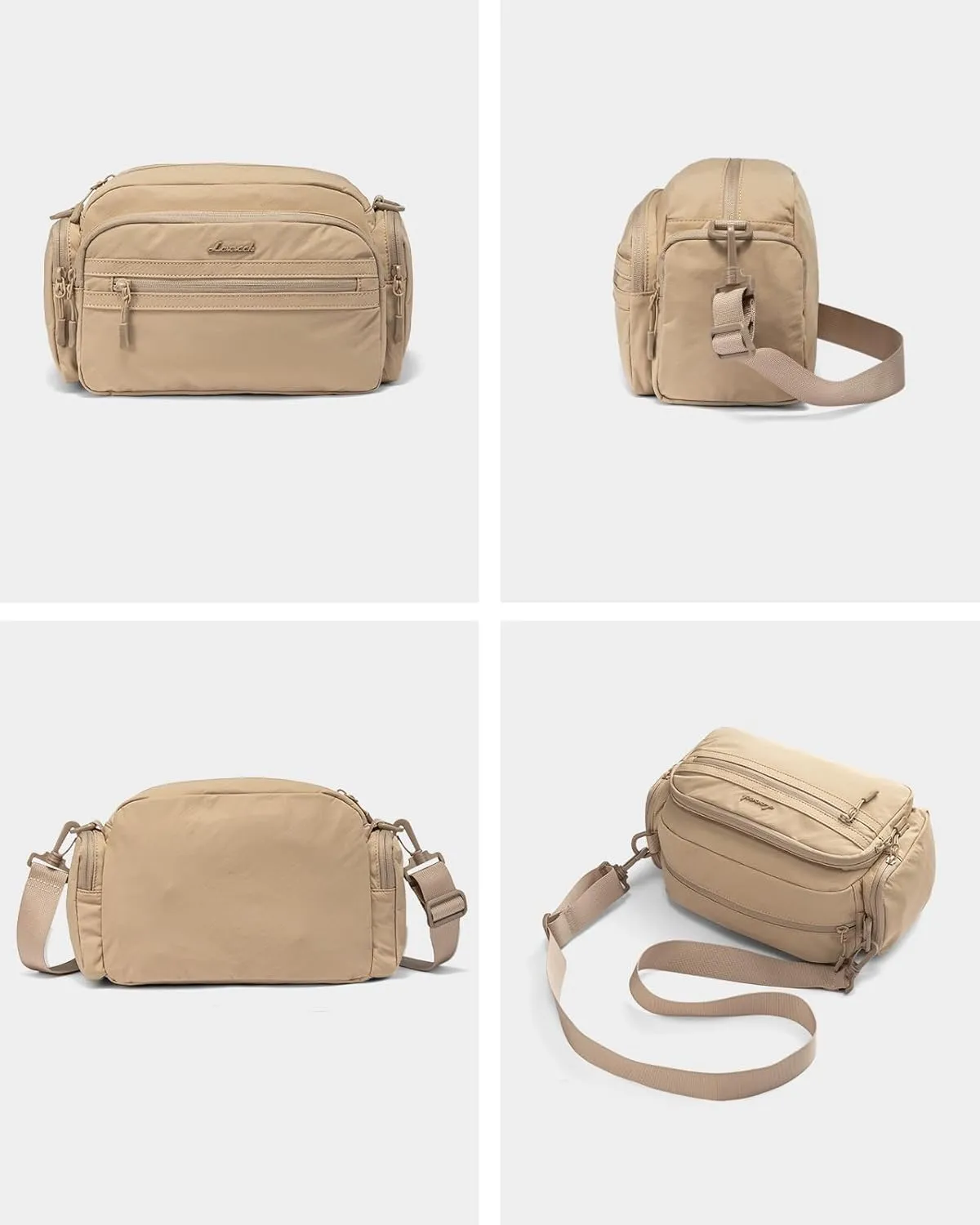 LOVEVOOK Crossbody Bag for Women, Multi-Pockets Purse, Nylon Shoulder Handbags, Water-Resistant & Lightweight