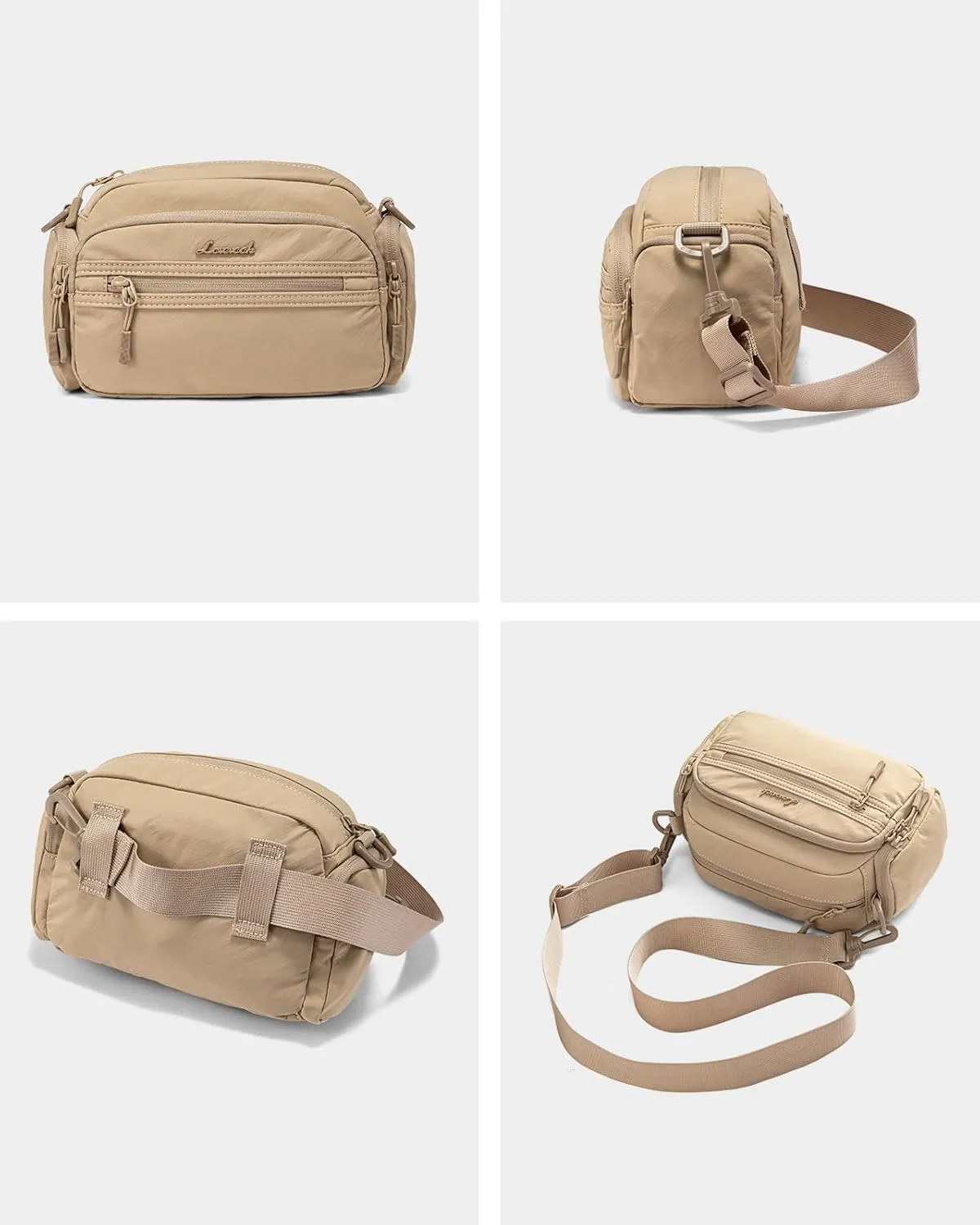 LOVEVOOK Crossbody Bag for Women, Multi-Pockets Purse, Nylon Shoulder Handbags, Water-Resistant & Lightweight