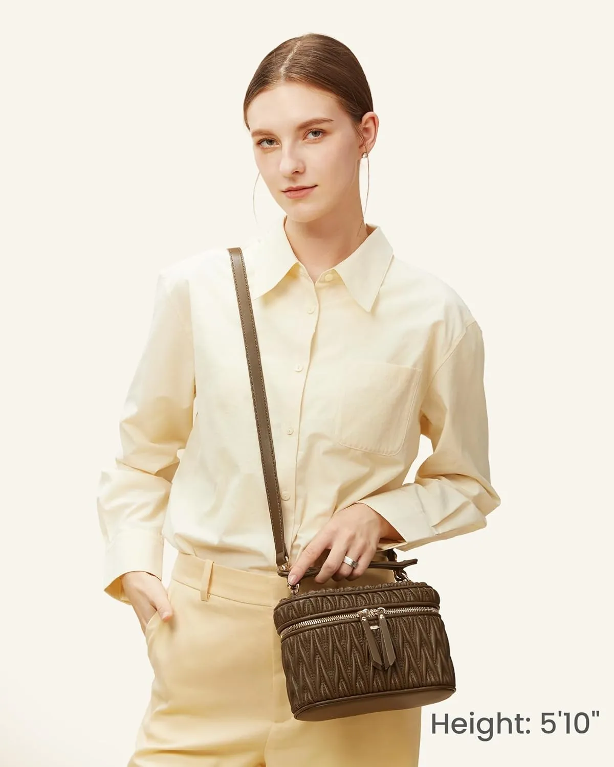 LOVEVOOK Crossbody Bags for Women, Quilted Crossbody Purses for Women, Small Shoulder Handbags for Daily, Work, Travel, Gifts