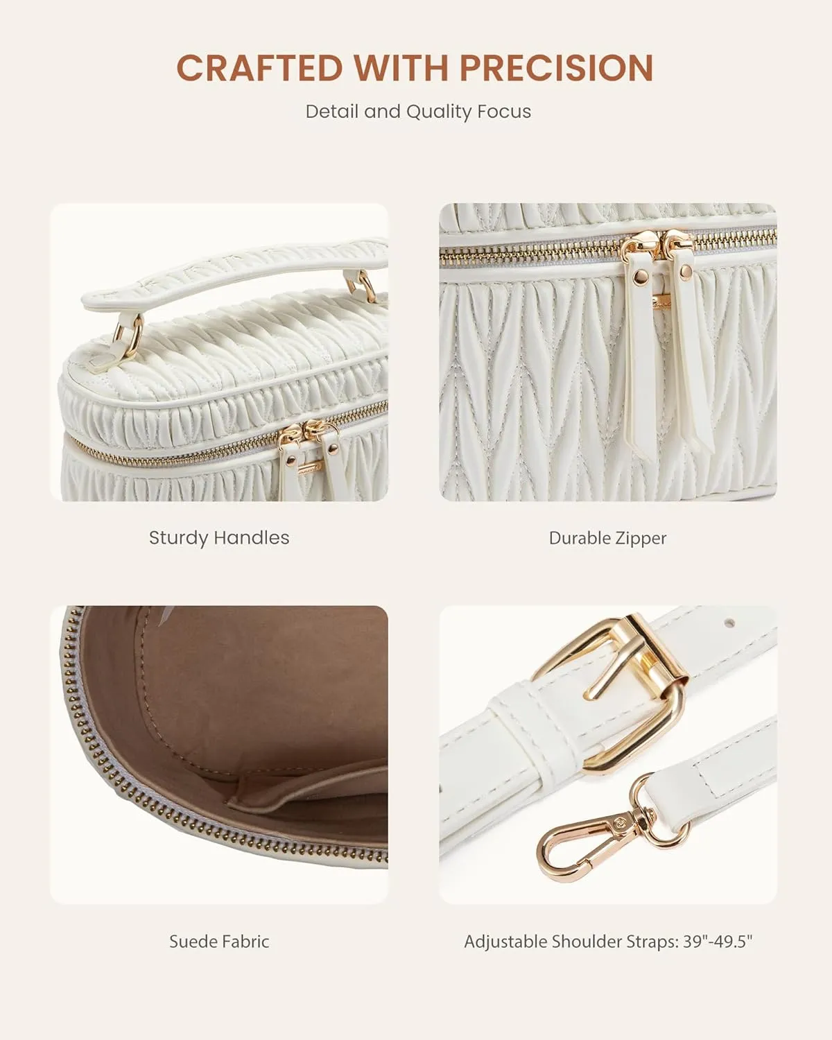 LOVEVOOK Crossbody Bags for Women, Quilted Crossbody Purses for Women, Small Shoulder Handbags for Daily, Work, Travel, Gifts