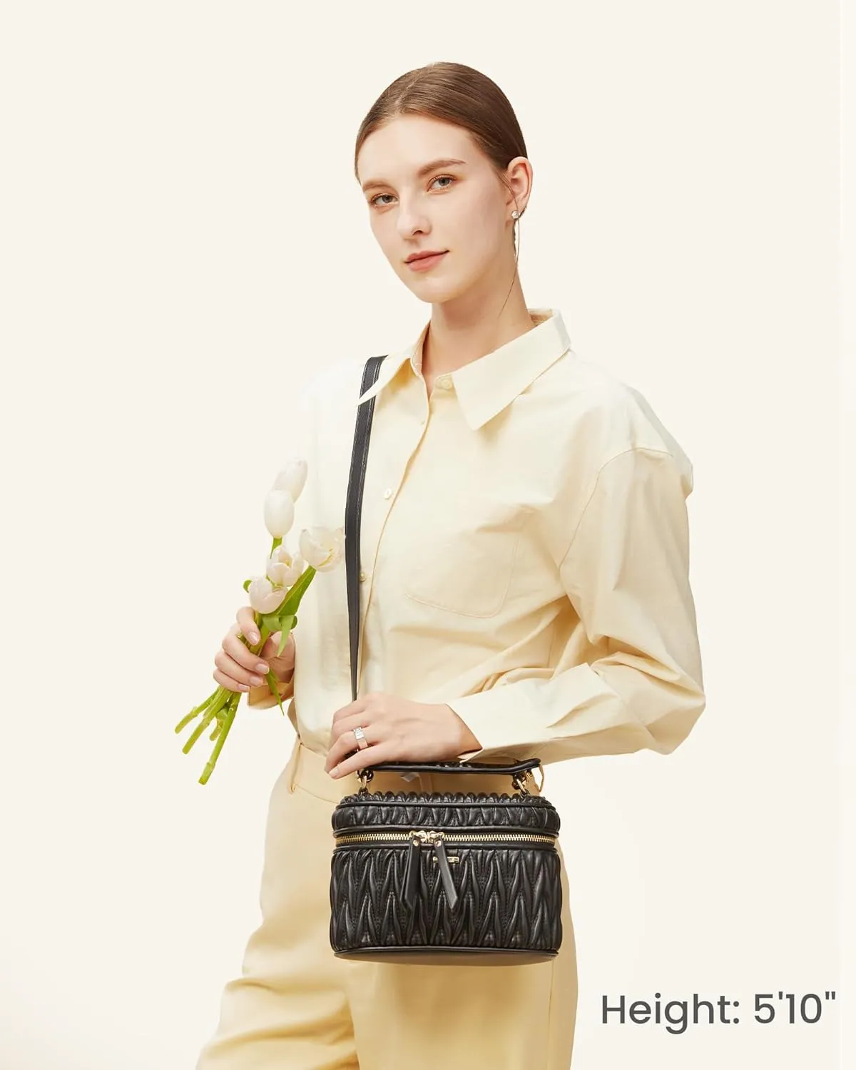 LOVEVOOK Crossbody Bags for Women, Quilted Crossbody Purses for Women, Small Shoulder Handbags for Daily, Work, Travel, Gifts