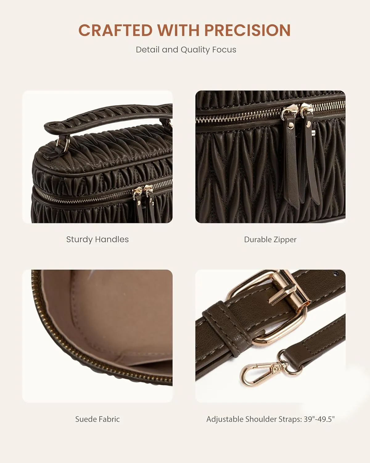 LOVEVOOK Crossbody Bags for Women, Quilted Crossbody Purses for Women, Small Shoulder Handbags for Daily, Work, Travel, Gifts