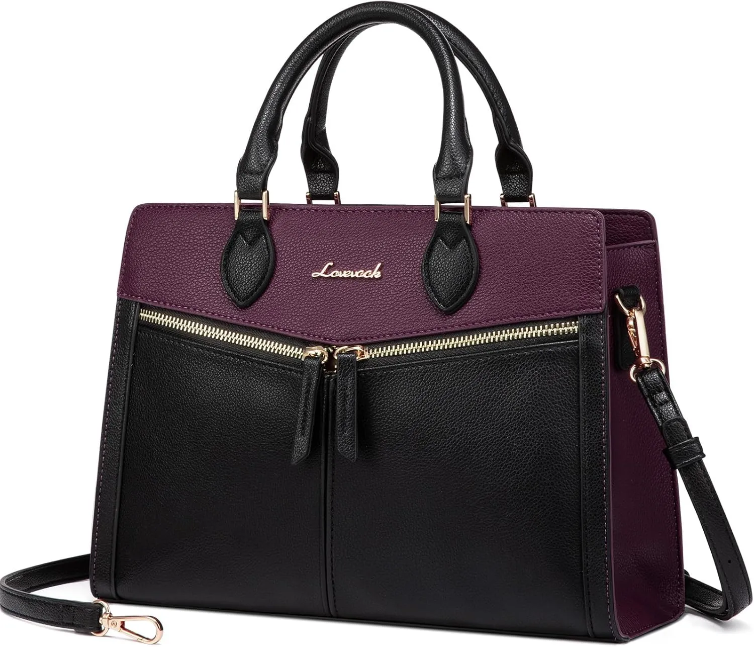 LOVEVOOK Womens Purses and Handbags, Pebbled Leather Black Purses for women Crossbody Handbags Satchel Bag