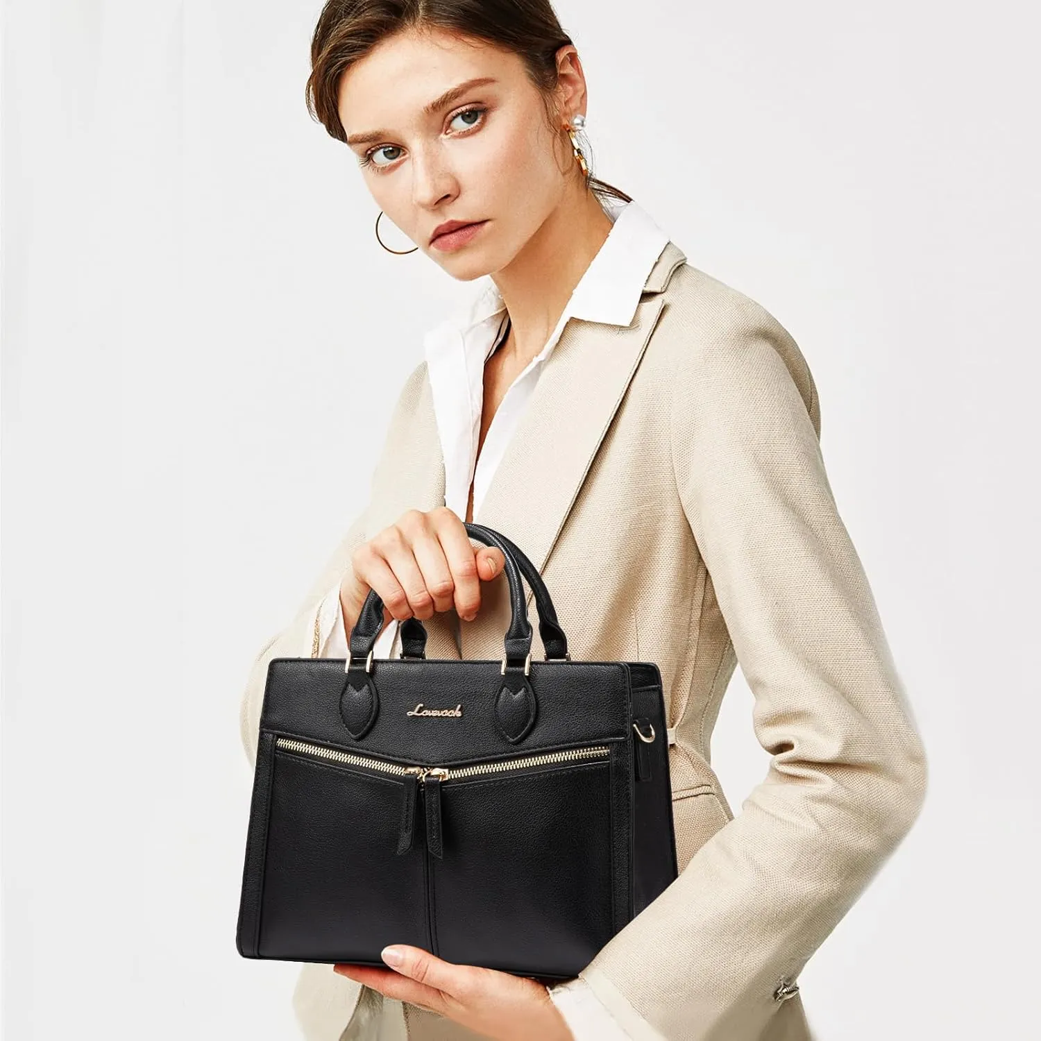 LOVEVOOK Womens Purses and Handbags, Pebbled Leather Black Purses for women Crossbody Handbags Satchel Bag
