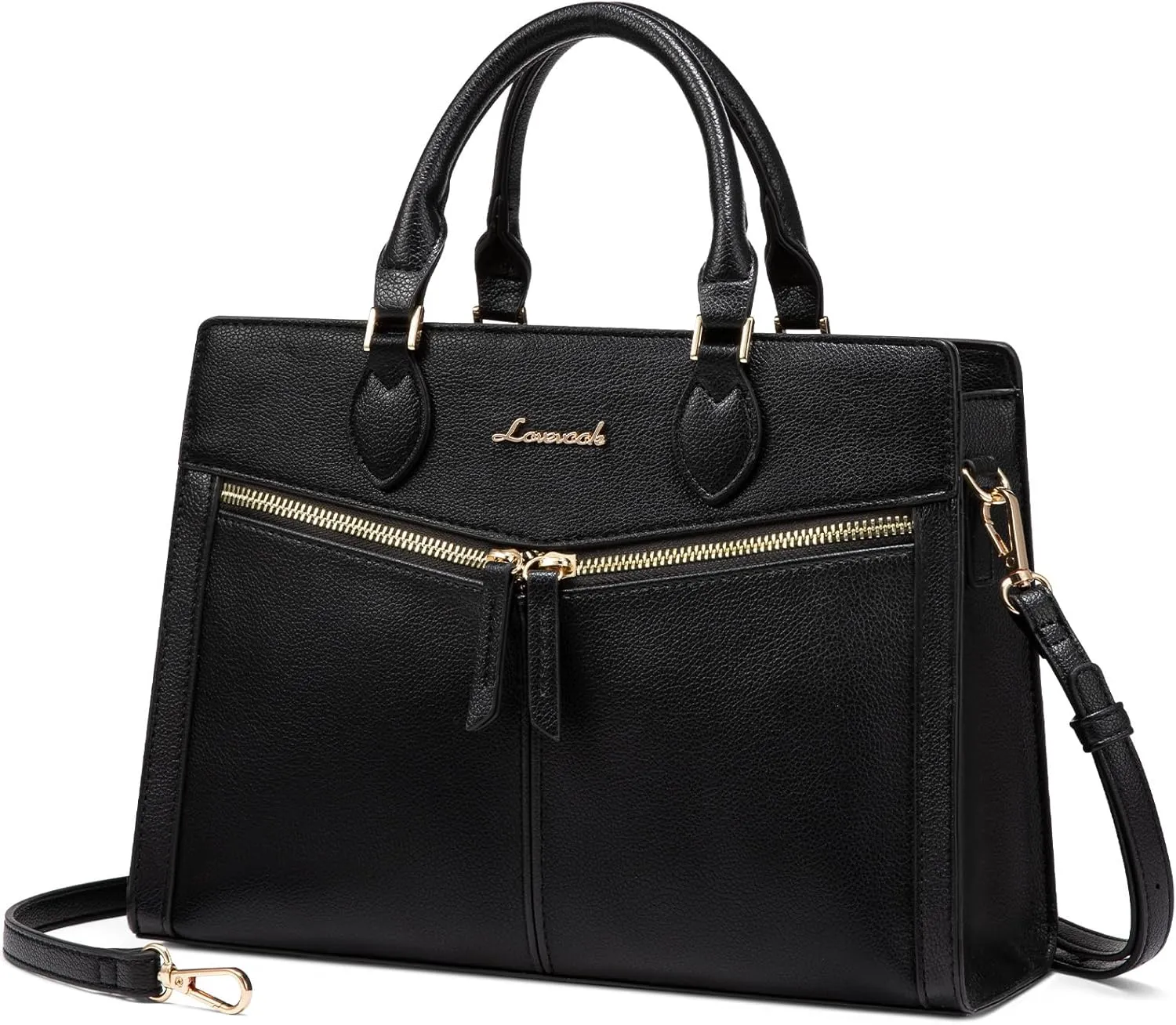 LOVEVOOK Womens Purses and Handbags, Pebbled Leather Black Purses for women Crossbody Handbags Satchel Bag
