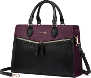 LOVEVOOK Womens Purses and Handbags, Pebbled Leather Black Purses for women Crossbody Handbags Satchel Bag