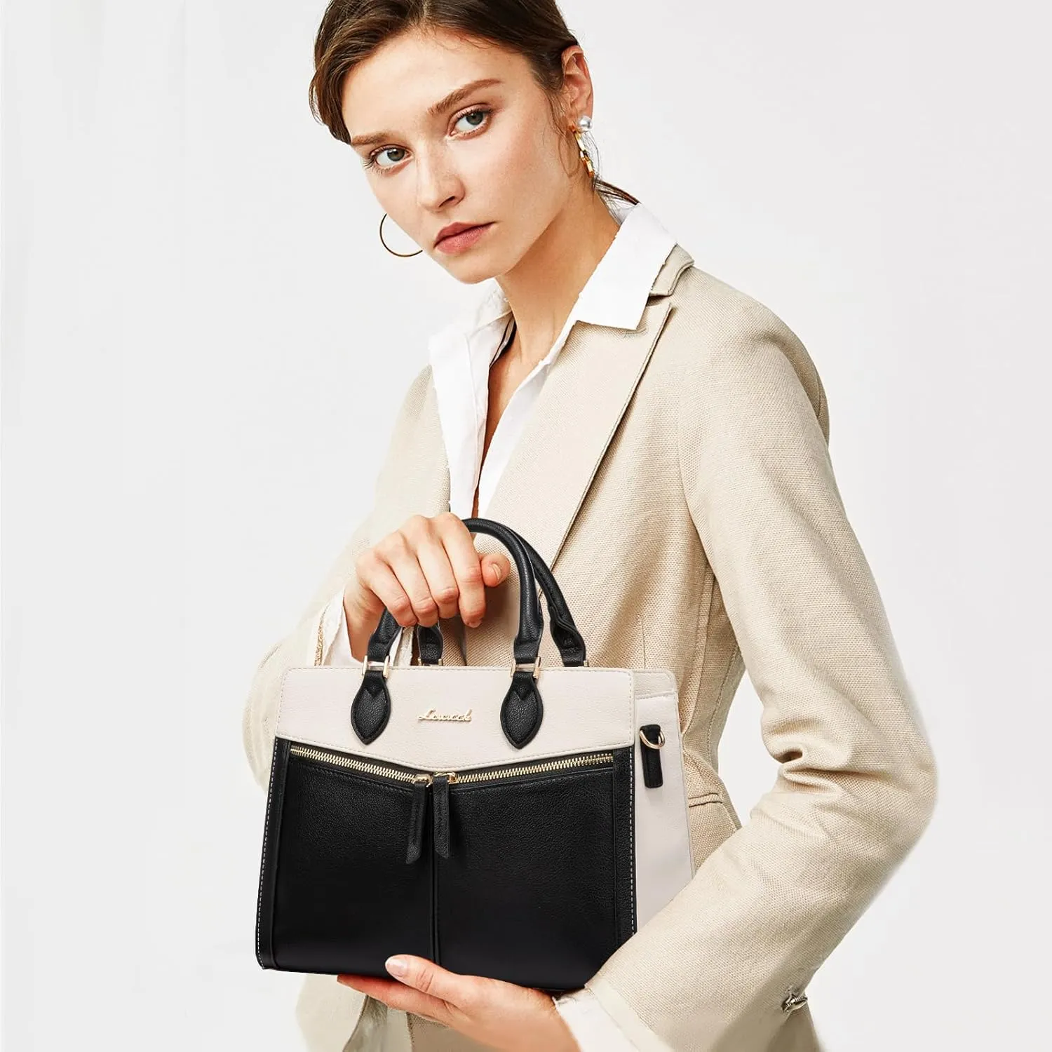 LOVEVOOK Womens Purses and Handbags, Pebbled Leather Black Purses for women Crossbody Handbags Satchel Bag