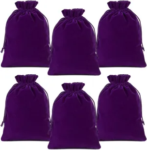 Lucky Monet 25/50/100PCS Velvet Drawstring Bags Jewelry Pouches for Christmas Birthday Party Wedding Favors Gift Candy Headphones Art and DIY Craft (100Pcs, Purple, 5” x 7”)