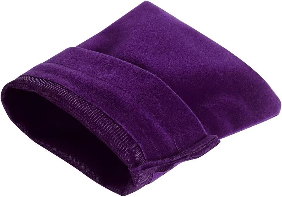 Lucky Monet 25/50/100PCS Velvet Drawstring Bags Jewelry Pouches for Christmas Birthday Party Wedding Favors Gift Candy Headphones Art and DIY Craft (100Pcs, Purple, 5” x 7”)