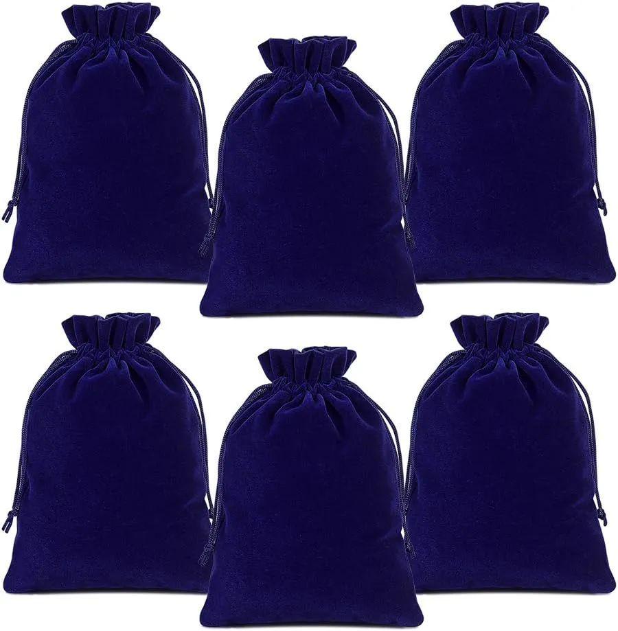 Lucky Monet 25/50/100PCS Velvet Drawstring Bags Jewelry Pouches for Christmas Birthday Party Wedding Favors Gift Candy Headphones Art and DIY Craft (100Pcs, Royal Blue, 2.8” x 3.5”)