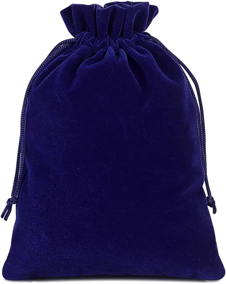Lucky Monet 25/50/100PCS Velvet Drawstring Bags Jewelry Pouches for Christmas Birthday Party Wedding Favors Gift Candy Headphones Art and DIY Craft (100Pcs, Royal Blue, 2.8” x 3.5”)