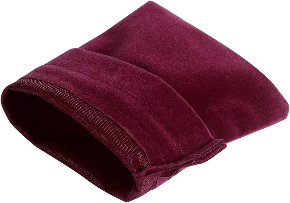 Lucky Monet 25/50/100PCS Velvet Drawstring Bags Jewelry Pouches for Christmas Birthday Party Wedding Favors Gift Candy Headphones Art and DIY Craft (100Pcs, Wine Red, 2.8” x 3.5”)