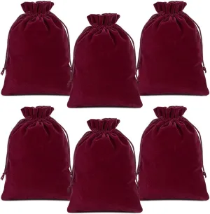 Lucky Monet 25/50/100PCS Velvet Drawstring Bags Jewelry Pouches for Christmas Birthday Party Wedding Favors Gift Candy Headphones Art and DIY Craft (100Pcs, Wine Red, 2.8” x 3.5”)