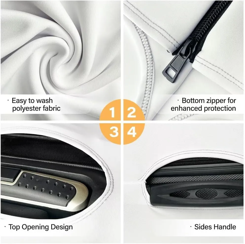 Luggage Cover, Travel Bags Protector with Zippered Bottom Easy to Install Lightweight Suitcase Covers Easy to Install with Zippered for Travel Airplane Print