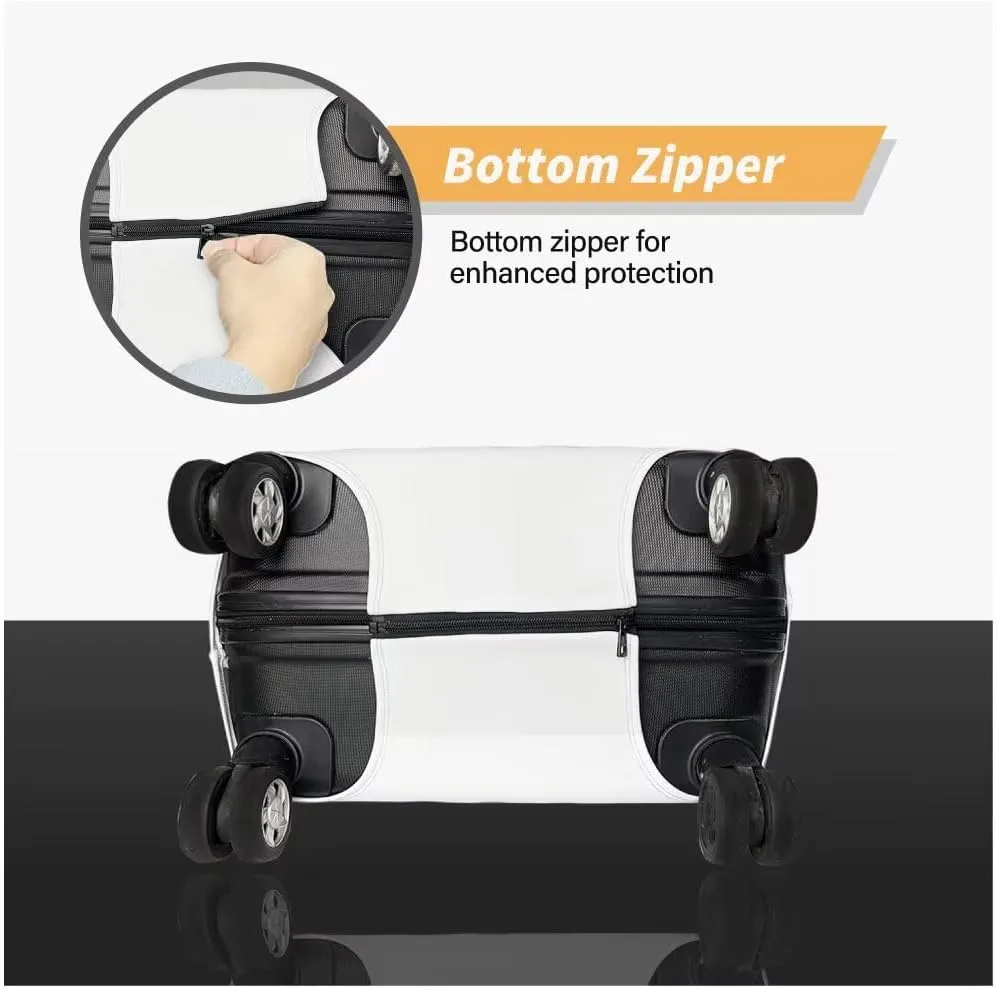 Luggage Cover, Travel Bags Protector with Zippered Bottom Easy to Install Lightweight Suitcase Covers Easy to Install with Zippered for Travel Airplane Print