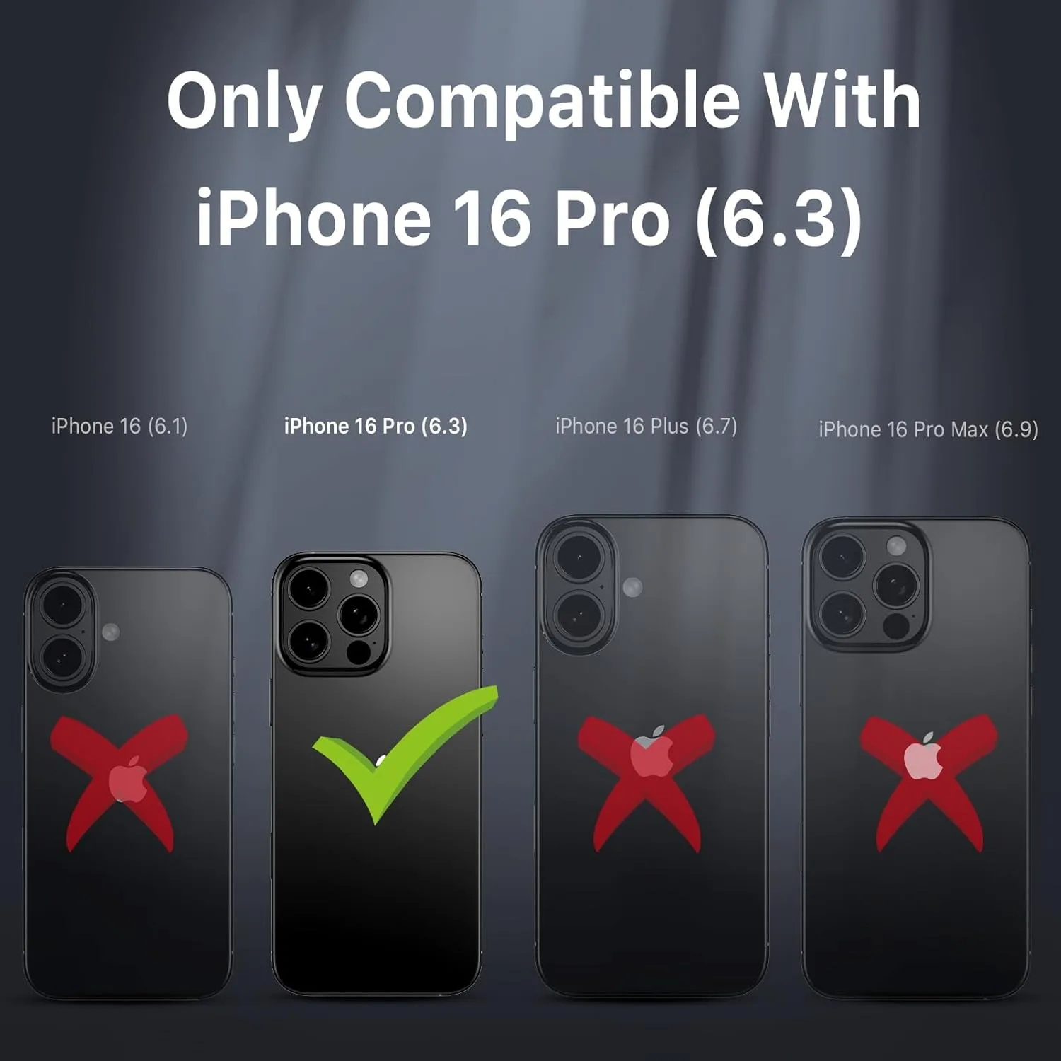 M MYBAT PRO Maverick Series iPhone 16 Pro 6.3 Case with Belt Clip Holster,[Compatible with Magsafe] w/Screen Protector,Anti-Drop,Shockproof,with 360°Rotating Kickstand,Heavy Duty Protection Black