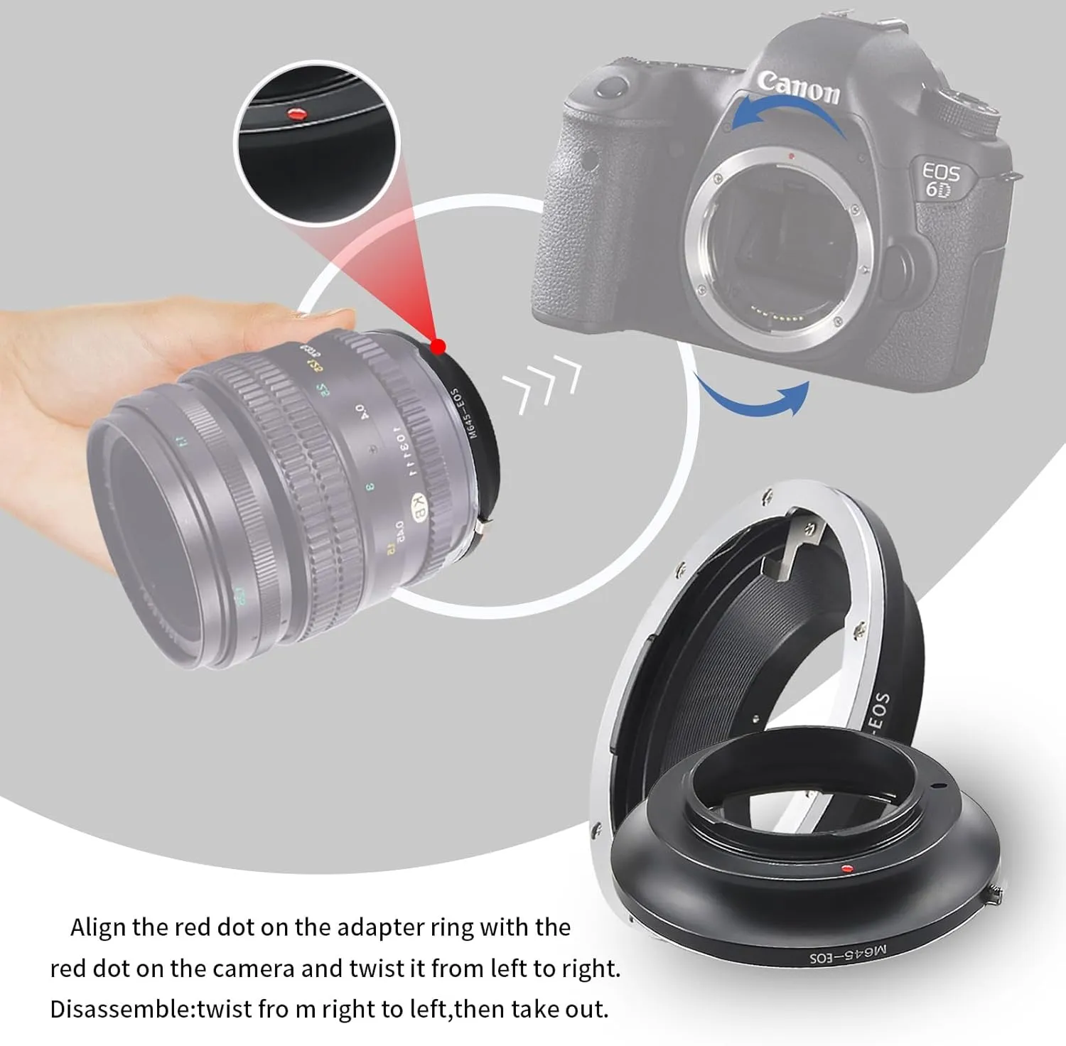 M645 Lens EOS Adapter,Mamiya 645 (M645) Mount Lens to EOS Camera Body,Compatible with EF Cameras 5D Mark IV,80D,760D,750D 6D,5D,7D,70D,60Da,60D,50D,40D,30D,100D,700D,650D 600D,550D,500D 400D