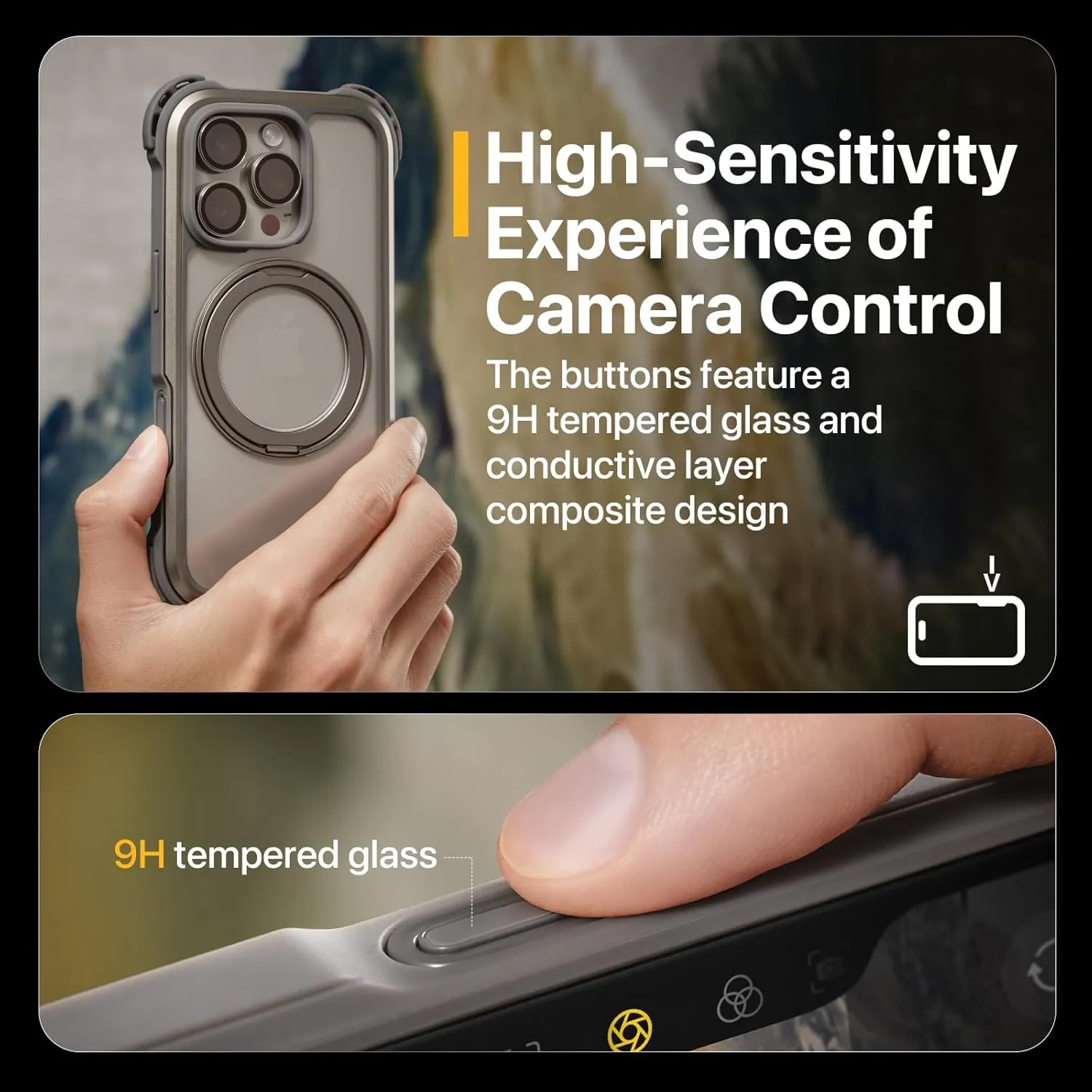 MAGEASY Designed for iPhone 16 Pro Max Case with 360° Stand - [Camera Control Button Coverage] 25ft Ultimate Drop Protection Compatible with MagSafe, Aluminum Frame | Odyssey Ultra M