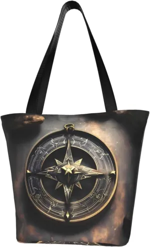 Magical Design Norse Runes Compass Women's Fashion Single Shoulder Handbags, Suitable for Weekend Travel Shopping Single Shoulder Bag Crossbody Shoulder Bag