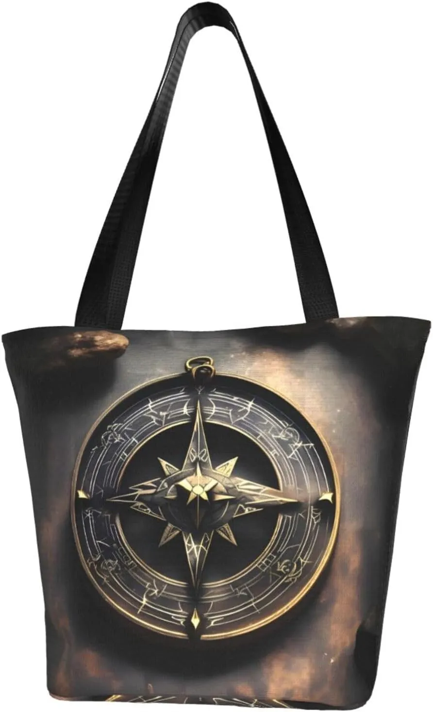 Magical Design Norse Runes Compass Women's Fashion Single Shoulder Handbags, Suitable for Weekend Travel Shopping Single Shoulder Bag Crossbody Shoulder Bag