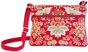 Maison d' Hermine Cross Body Bag Cotton Adjustable Shoulder Strap Hand Bag Tote purse with Zippered & Slip Pockets