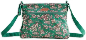 Maison d' Hermine Cross Body Bag Cotton Adjustable Shoulder Strap Hand Bag Tote purse with Zippered & Slip Pockets
