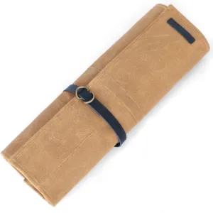 Manjushri Chef Knife 9 Pocket Canvas Roll Bag with Genuiene Leather Belt.