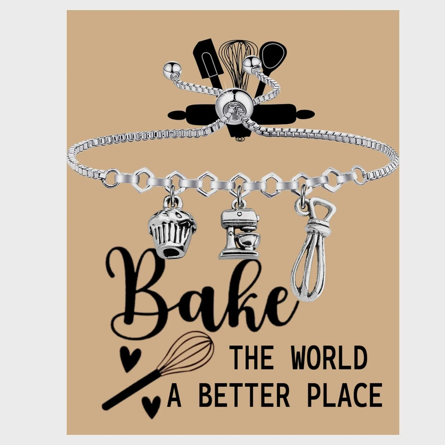 MAOFAED Baker Gift - Bake The World A Better Place - Pastry Lover Merchandise (Card BR)