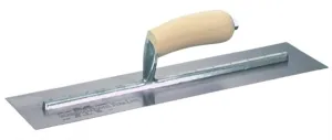 Marshalltown Finishing Trowel,12 Inch by 3 Inch, Perfect for Spackling, Sheetrock, Stucco, Concrete, EIFS and More, Wooden Curved Handle, High Carbon Steel Blade, Xtralite Mounting,MXS56
