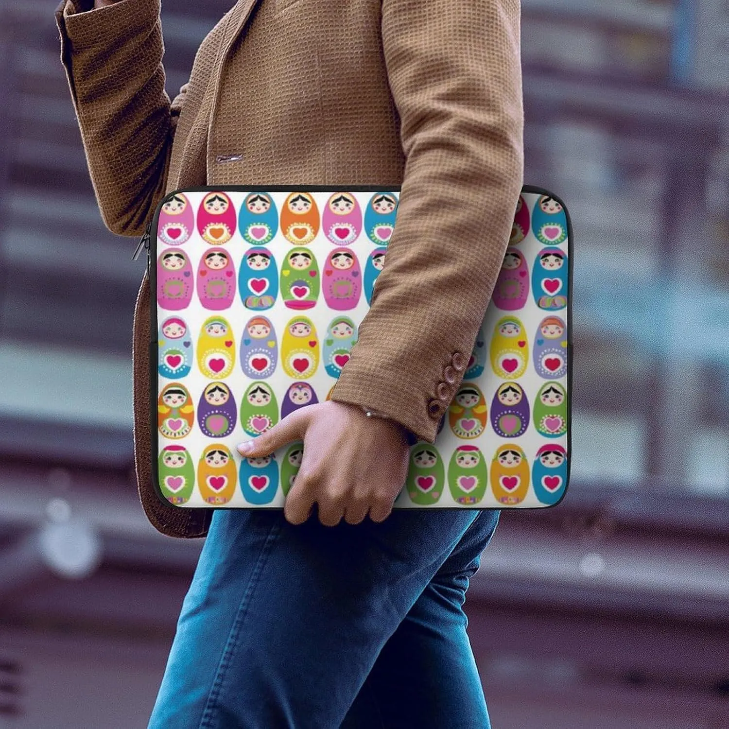 Matryoshka Russian Print Laptop Sleeve 13/15 Inch Durable Briefcase Cover Shockproof Protective Case Handbags Portable Laptop Bag