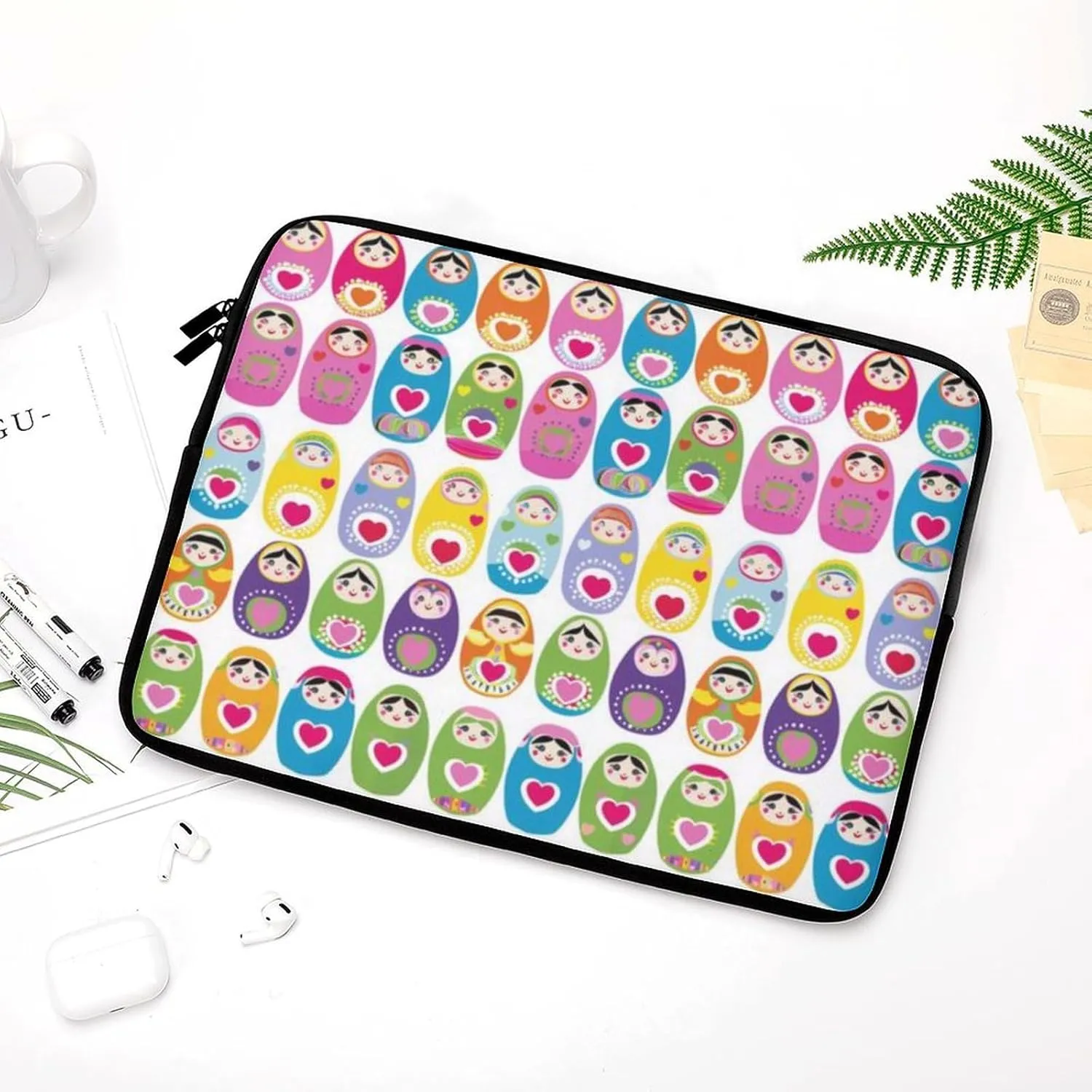 Matryoshka Russian Print Laptop Sleeve 13/15 Inch Durable Briefcase Cover Shockproof Protective Case Handbags Portable Laptop Bag