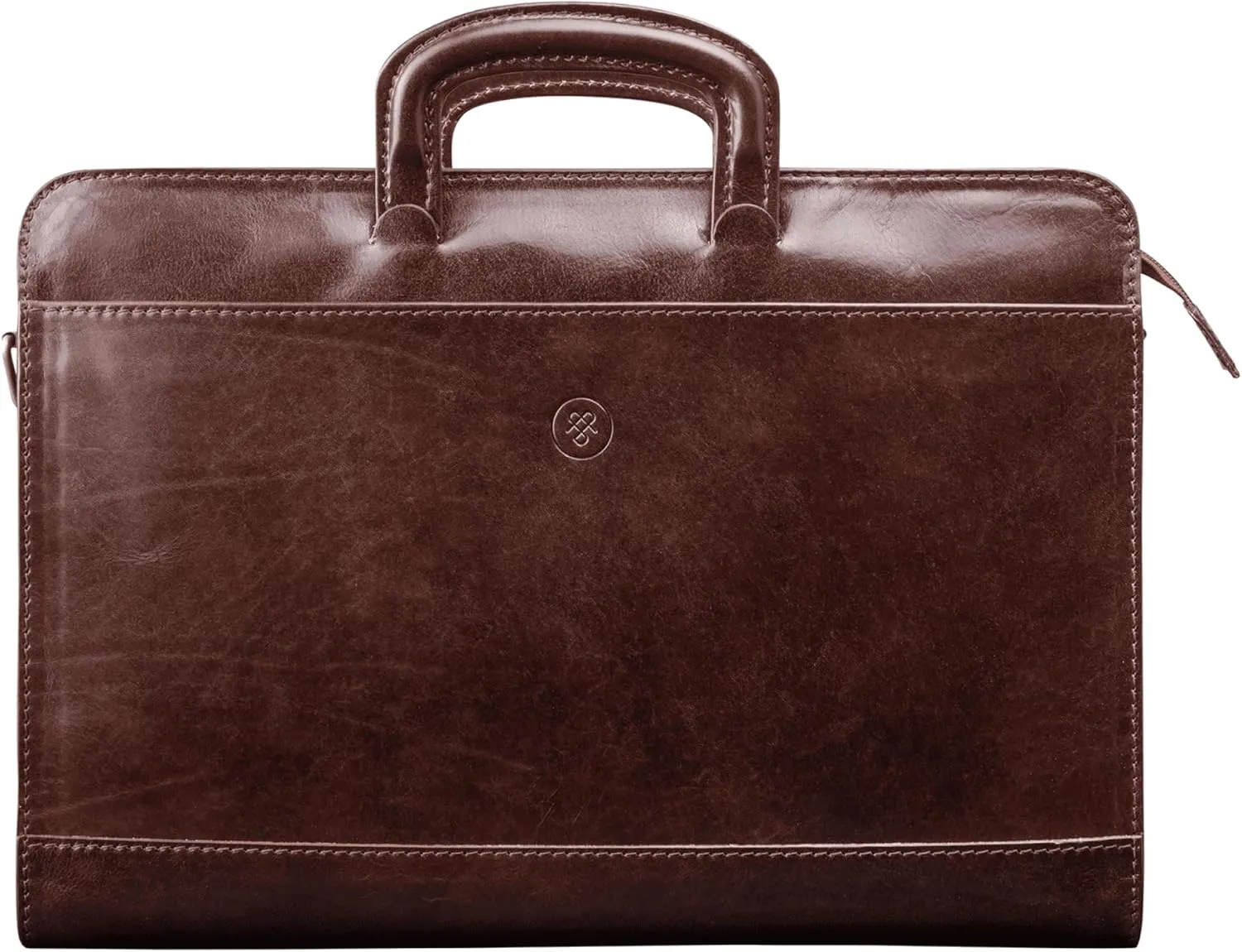 Maxwell Scott - Mens Luxury Leather Slim Document Case Portfolio with Handles - Handmade in Italy - The Barolo