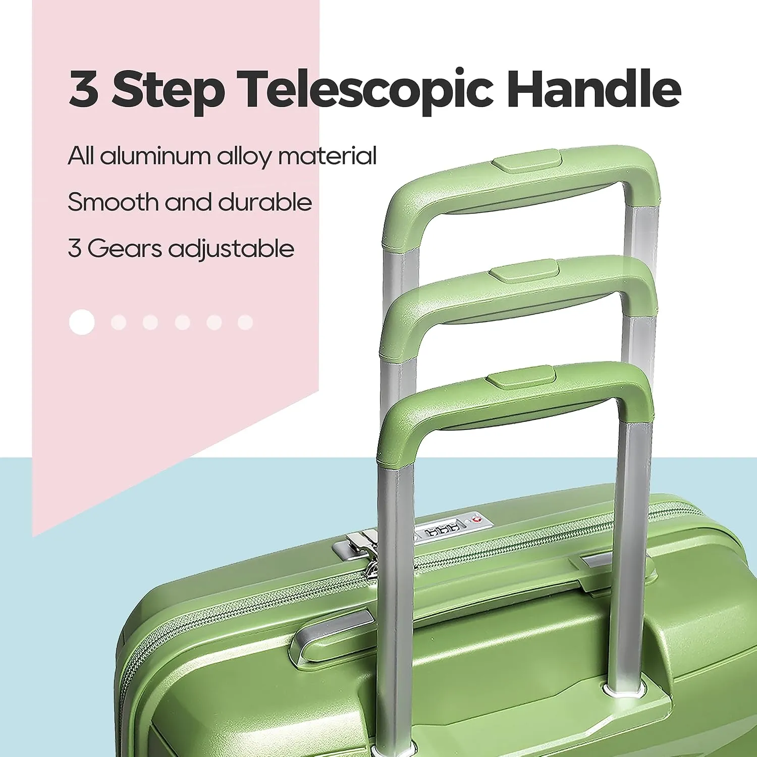 Melalenia Luggage Sets 3 Piece Expandable Suitcase Set, PP Hardshell Suitcase with Spinner Wheels,Lightweight Carry On Luggage with TSA Lock for Women