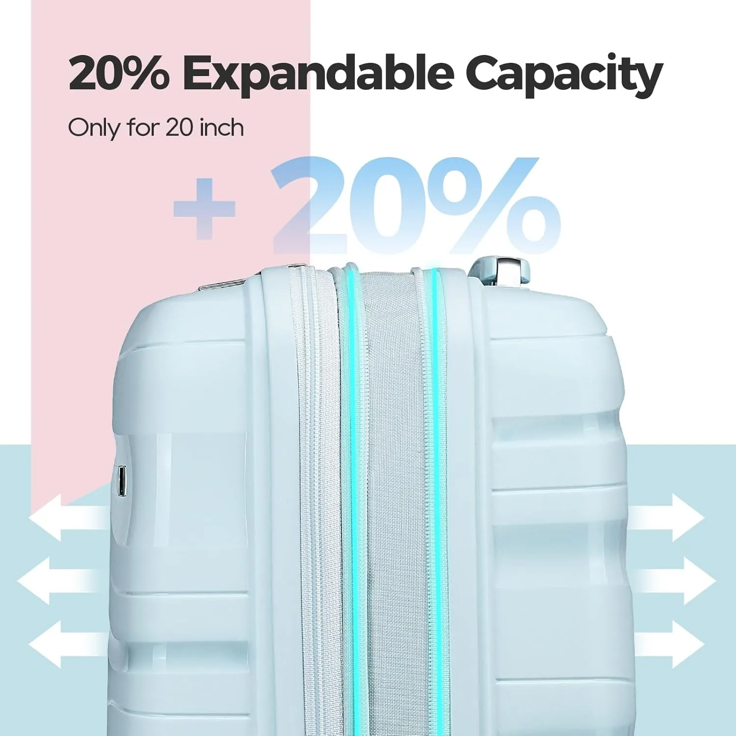 Melalenia Luggage Sets 3 Piece Expandable Suitcase Set, PP Hardshell Suitcase with Spinner Wheels,Lightweight Carry On Luggage with TSA Lock for Women