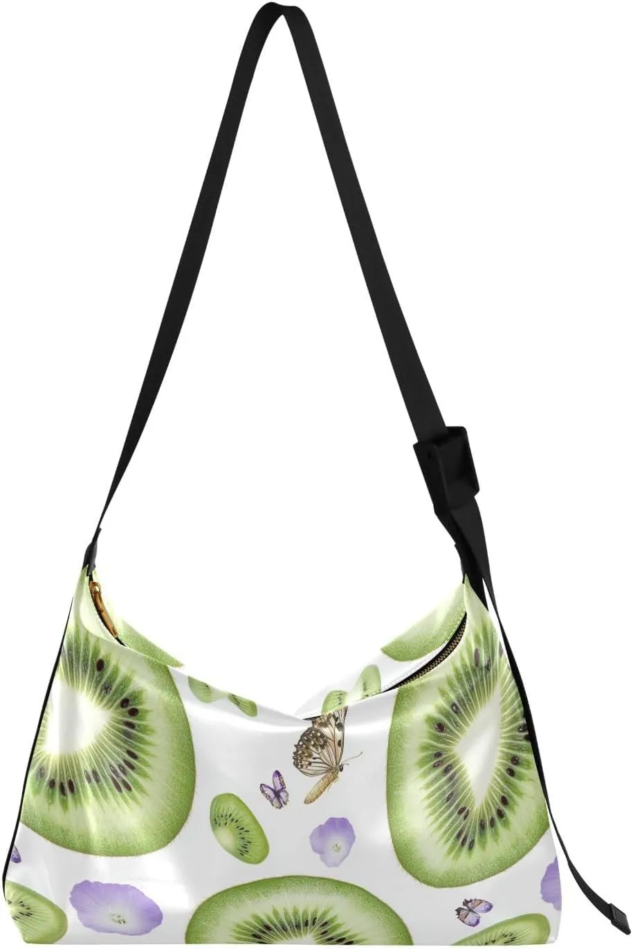 Men Crossbody Wallet Purse Leather Men Bags Shoulder Crossbody Sling Bag Fresh Pomegranate Fruit White