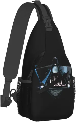 Men Women Cross Chest Sling Bag Diagonally, Darth Masks Vader Durable Adjustable for Outdoor Travel Cycling Travel Hiking Daypack