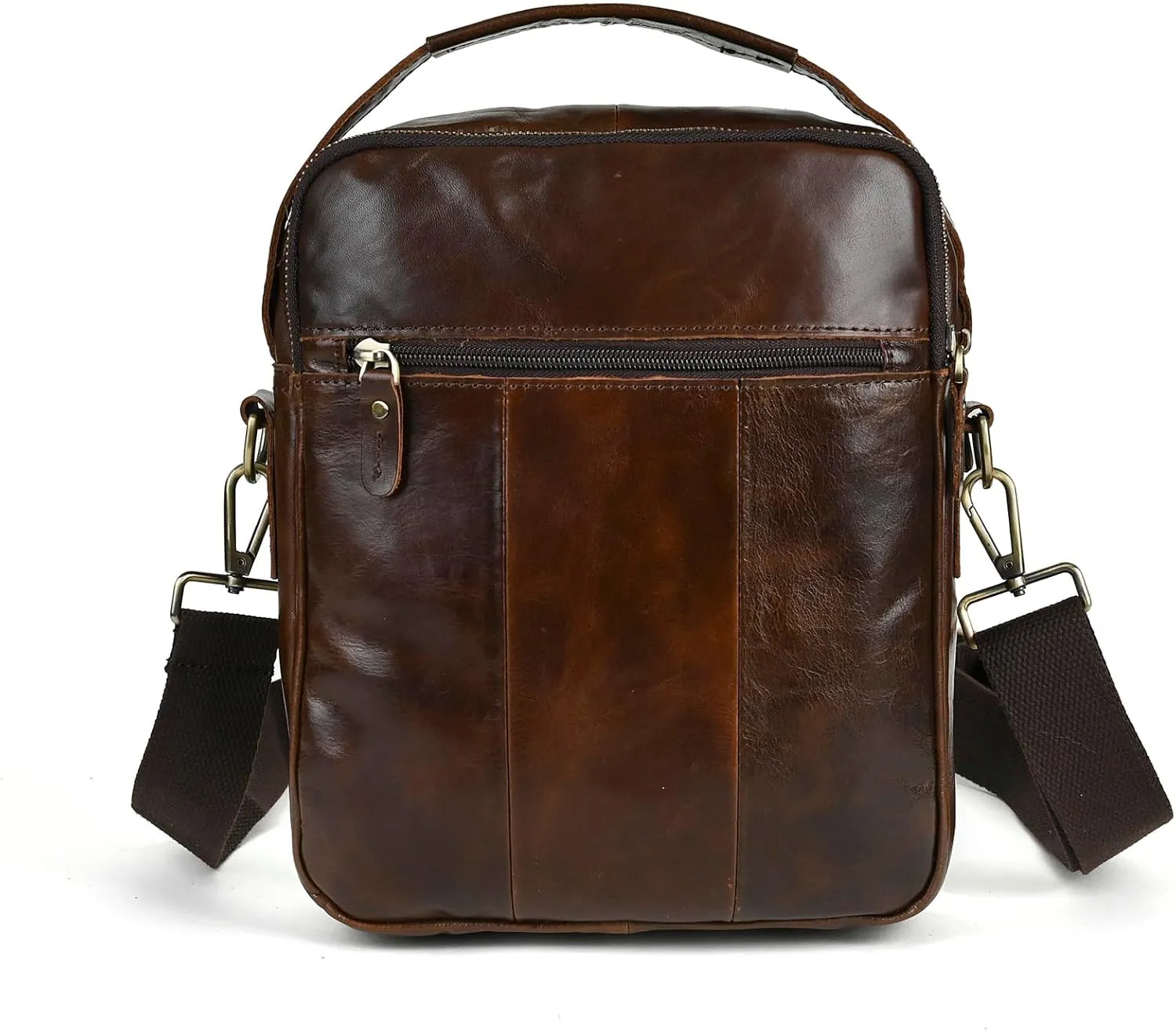 Mens Genuine Leather Sling Messenger Shoulder Cross body Satchel Bag Handle Tote Business Briefcase Portfolio