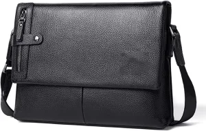 Men's Shoulder Bags Genuine Leather Crossbody Bags for Men Business Handbag Male Flap Zipper Shoulder Bags Male