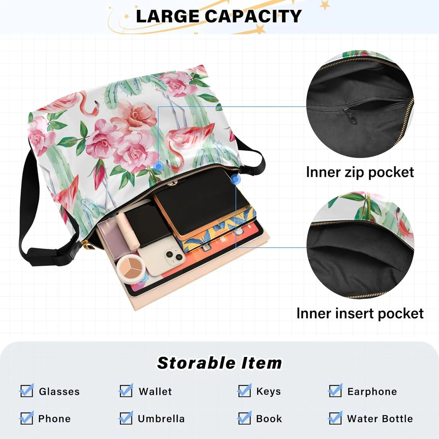 Merry Christmas Lights Santas PU Leather Women Bag Hobo Large Crossbody Bags Animal Print Crossbody Hobo Purse