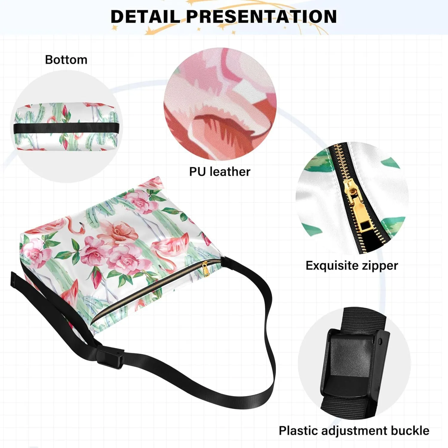 Merry Christmas Lights Santas PU Leather Women Bag Hobo Large Crossbody Bags Animal Print Crossbody Hobo Purse