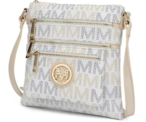 Mia K Women's Crossbody Handbag, PU Leather Adjustable Strap, Side Crossover Bag, Shoulder Bag