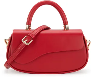 Milan Chiva Small Elegant Top Handle Purses for Women Mini Flap Cute Crossbody Purse