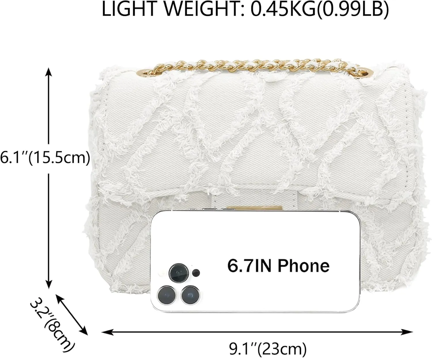 Milisente Women Shoulder Bag Small Quilted Denim Bag Chain Clutch Purses and Handbags Or Crossbody For Evening Formal Party