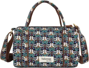 Mini Boston Bag for Women, Handmade Liberty Floral Satchel, Small Lightweight Designer Top Handle Crossbody Purse