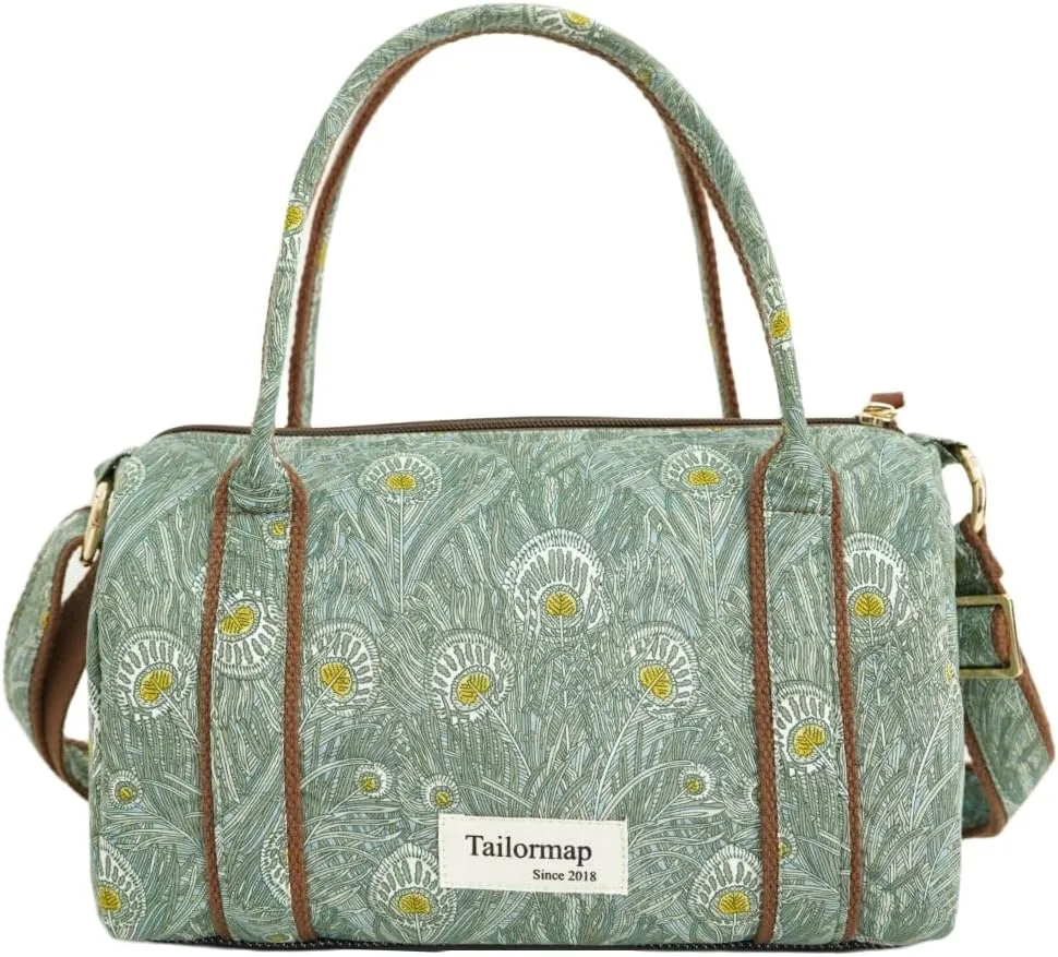 Mini Boston Bag for Women, Handmade Liberty Floral Satchel, Small Lightweight Designer Top Handle Crossbody Purse