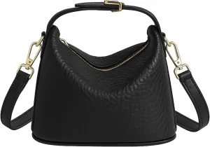 Mini Bucket Bag Vintage Small Purse Handbag Pebbled Leather Purse Bag Crossbody Handbag for Women