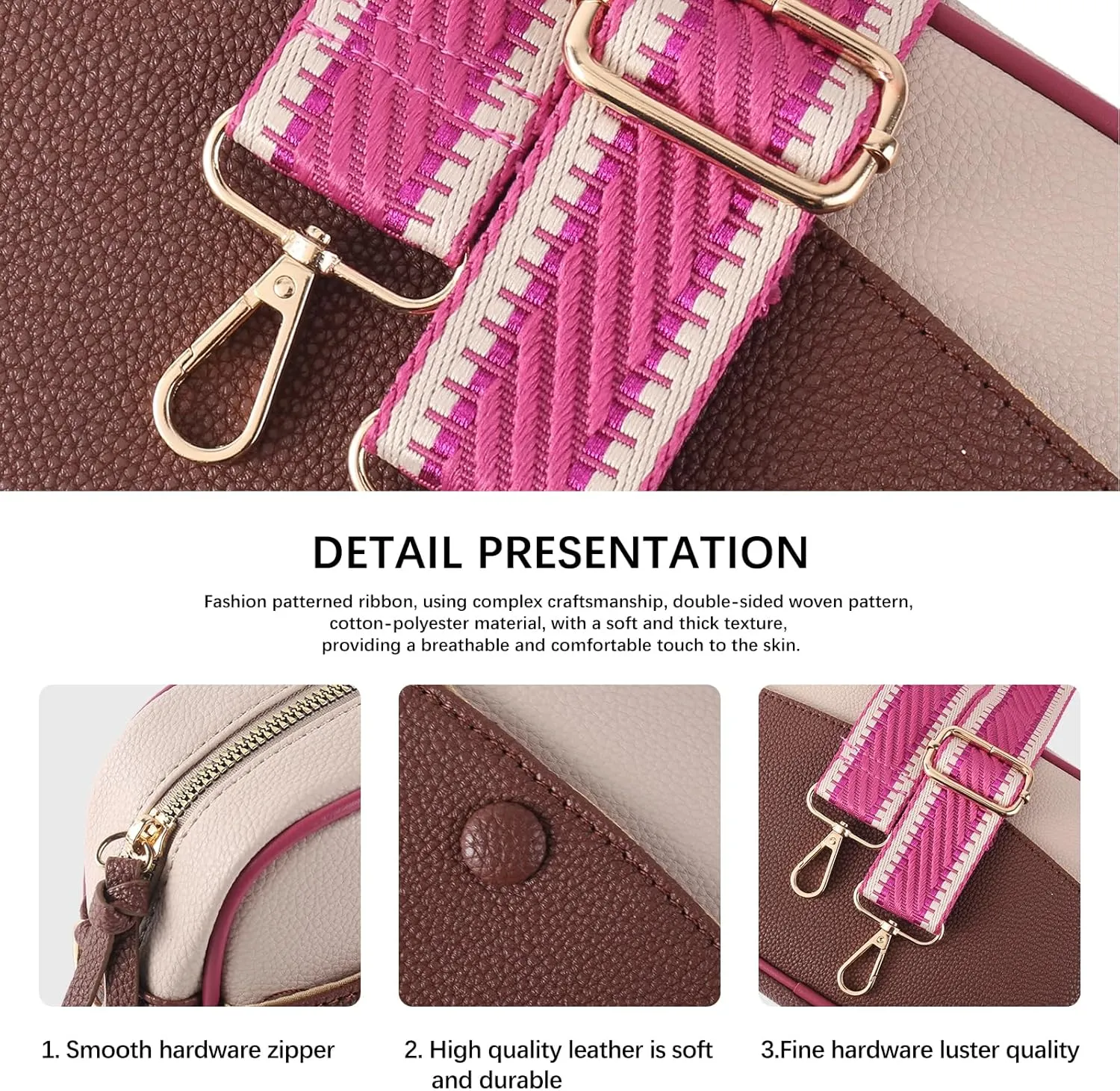 Mini Crossbody Bags for Women Trendy Vegan Leather Purses Small Shoulder Handbags with Adjustable Wide Strap