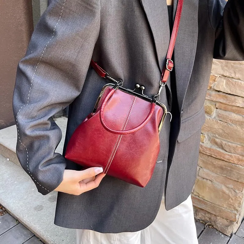 Mini Denim Crossbody Bag For Women,2025 Womens Small Blue Denim Tote Kiss Lock Purse Handbag for Daily Life