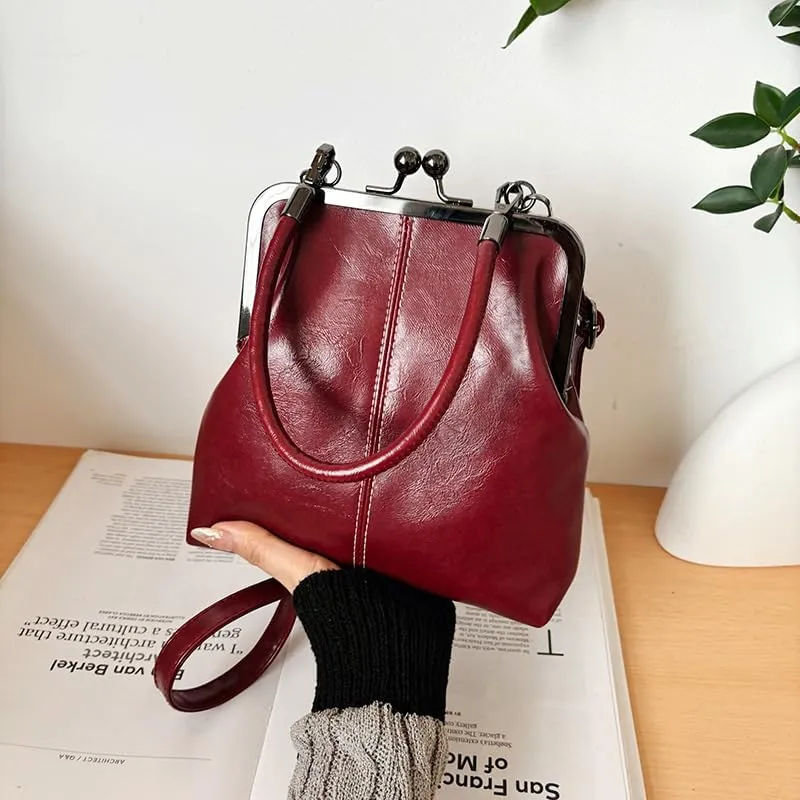 Mini Denim Crossbody Bag For Women,2025 Womens Small Blue Denim Tote Kiss Lock Purse Handbag for Daily Life