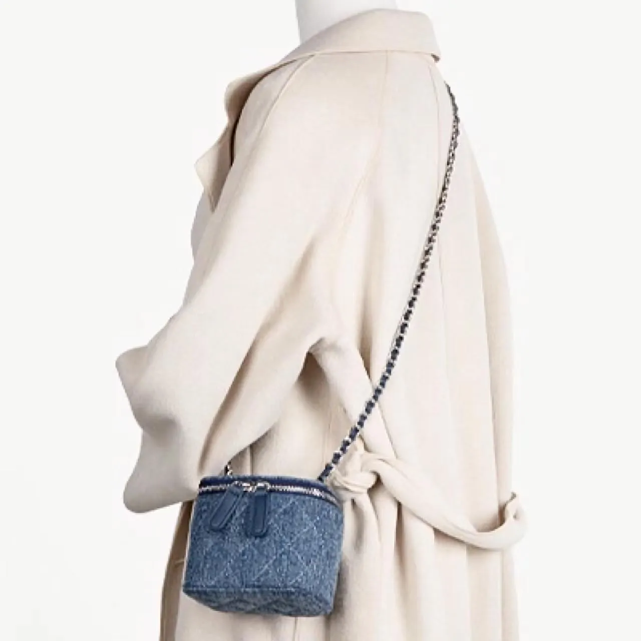 Mini Denim Crossbody Bags for Women Small Vintage Square Box Purse Boho Cross Body Handbags with Chain and Zipper